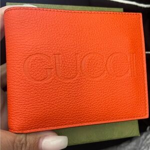 Gucci Bold Orange Leather Wallet